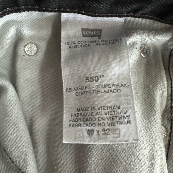 Levi’s 550 black jeans  40X32 - Picture 2 of 4